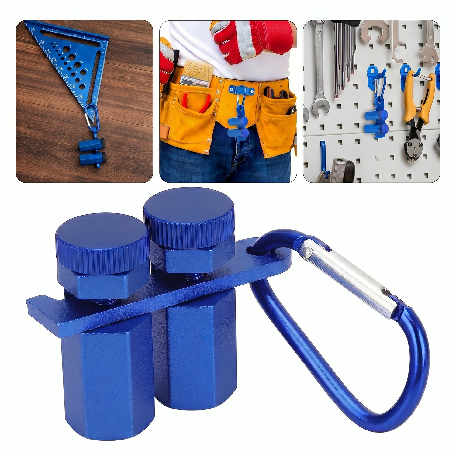 Tall Stair Gauges for Framing Square with Holder&Carabiner Knobs,Versatile Circu