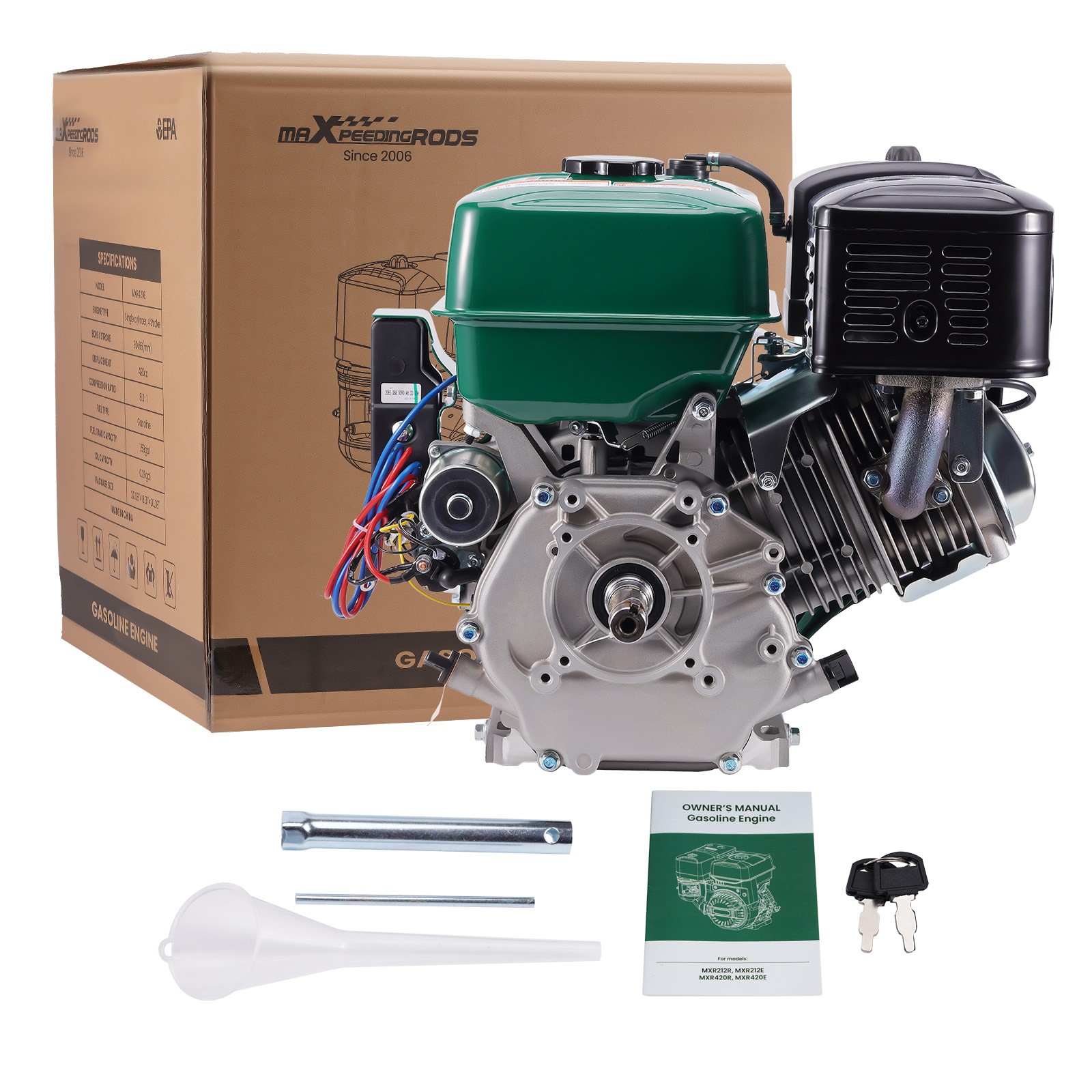 420cc Gasoline Electric Start Engine Motor Horizontal 4 Stroke For Mini-Bike