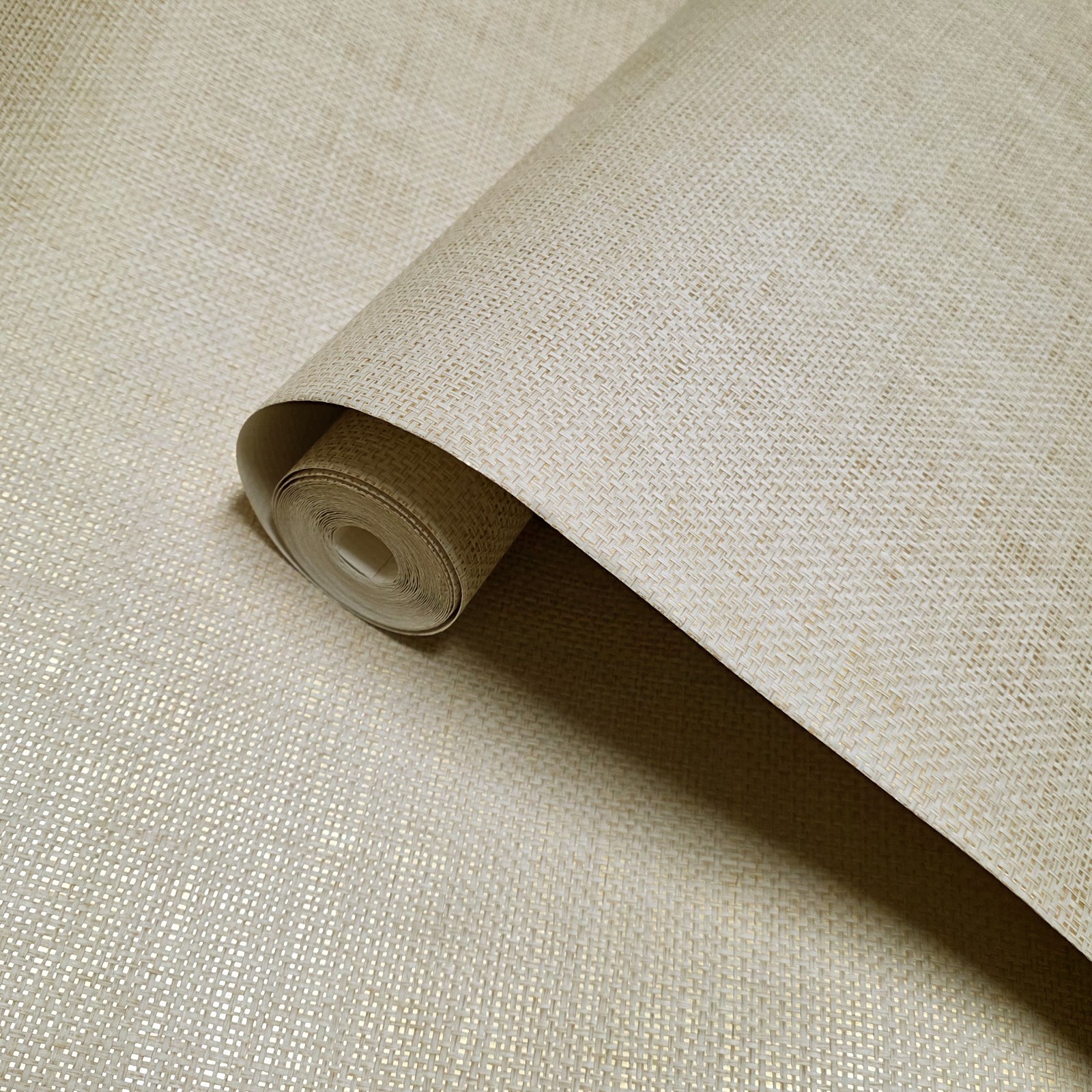 63-54772 Sand Lei Gold metallic paperweave woven textured Grasscloth Wallpaper