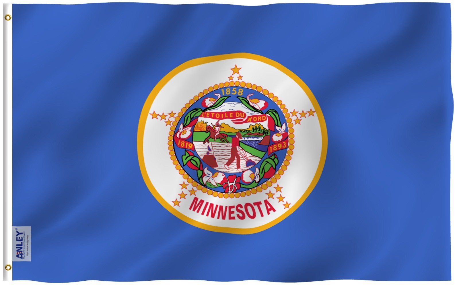 Anley Fly Breeze 3×5 Feet Minnesota State Flag – Minnesota MN Flags Polyester