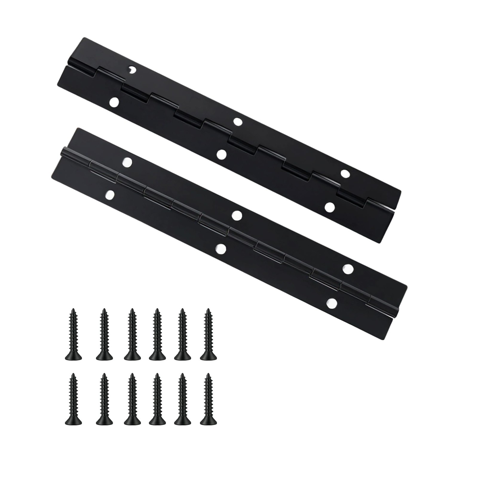 2PCS Black 6-Inch Heavy Duty Piano Hinge,2″ Open Width Stainless Steel Continuou