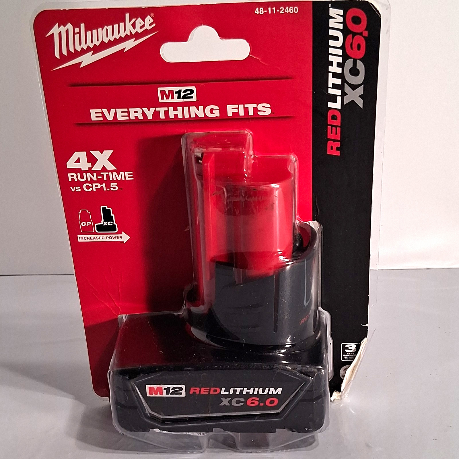 Milwaukee M12 REDLITHIUM XC 6.0 12V 6.0Ah Li-Ion Battery 48-11-2460