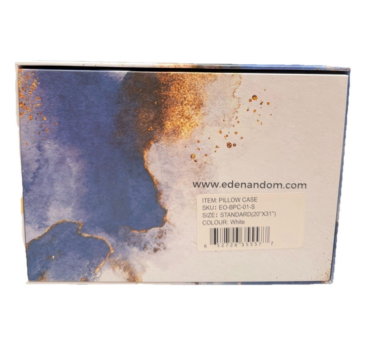 Eden & Om Pillow Case White Standard 20″x31″ EO-BPC-01-S | Brand New With Tags