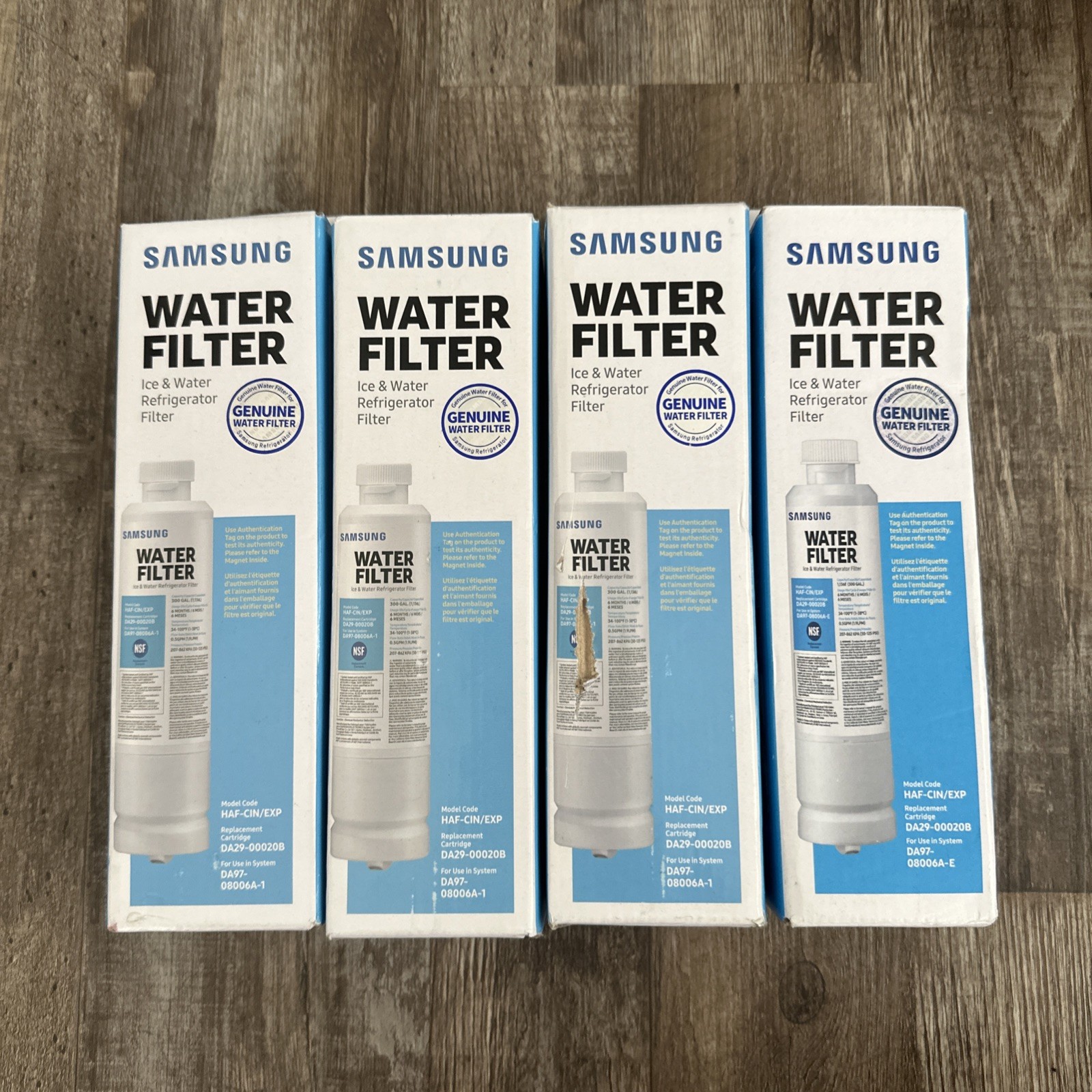 LOT OF 4 Samsung DA29-00020B HAF-CIN/EXP Refrigerator Water Filters Genuine New