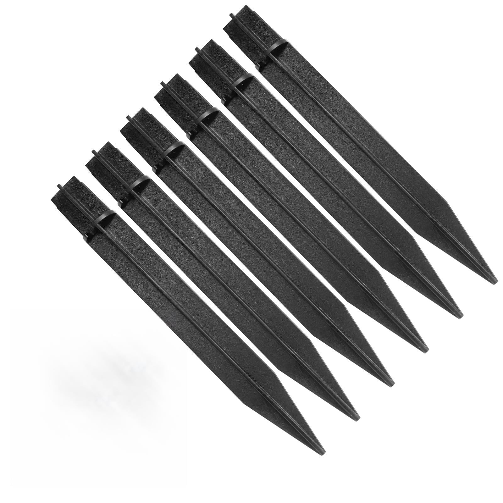 Litoexpe 6 Pcs 8.27 Reinforced ABS Plastic Ground Spikes for Solar Lights