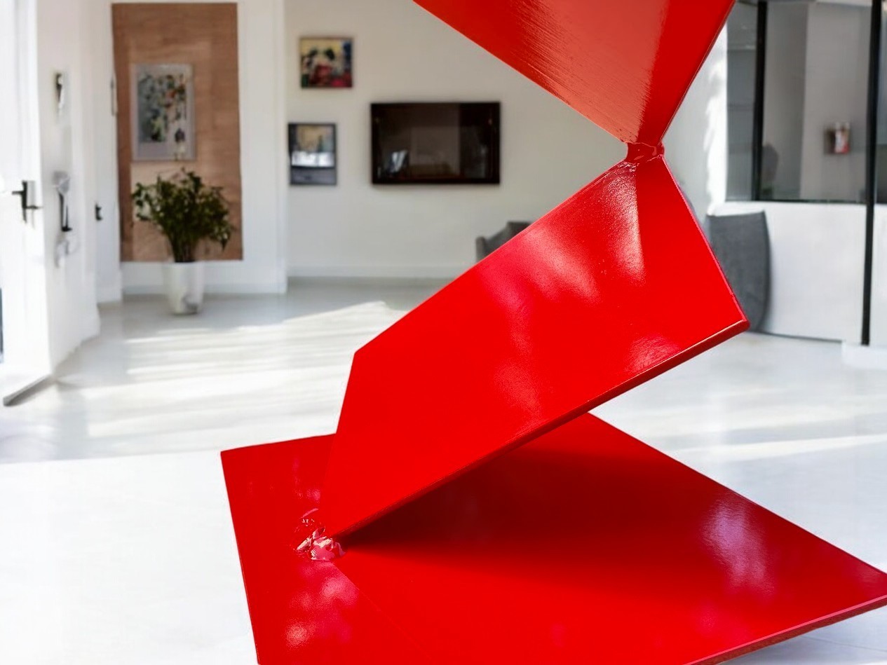 Modern Metal Garden Sculpture Art – Indoor Outdoor Sculpture – Abstract Decor
