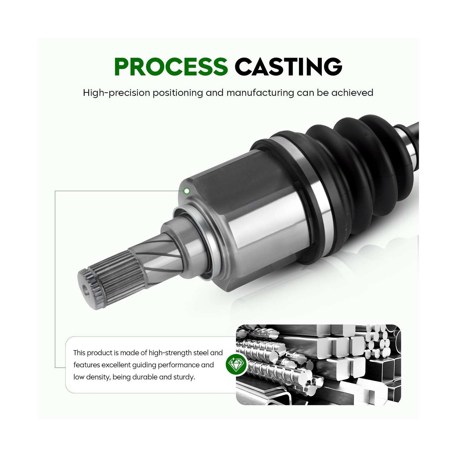 Pair (2) Front CV Axle Shaft Assembly Fit for Nissan Altima 2013-2018 L4 2.5L…
