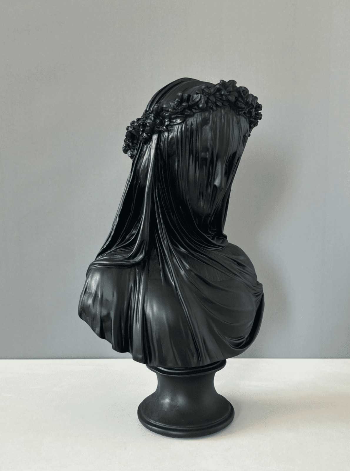 Veiled Lady Bust Statue, 36 cm/14 in, Virgin Mary Bust Sculpture, Home Decor