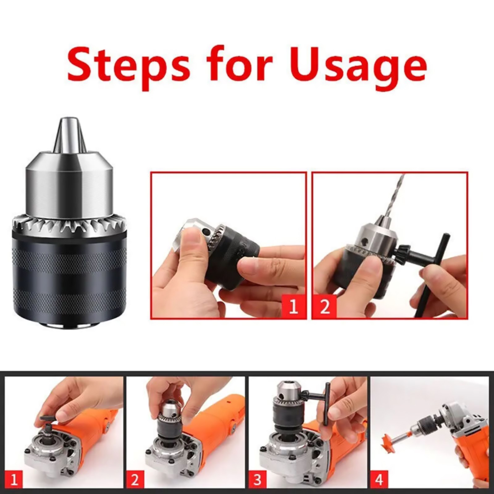 Angle Grinder Electric Drill Conversion Collet Chuck Head Adapter Accessories