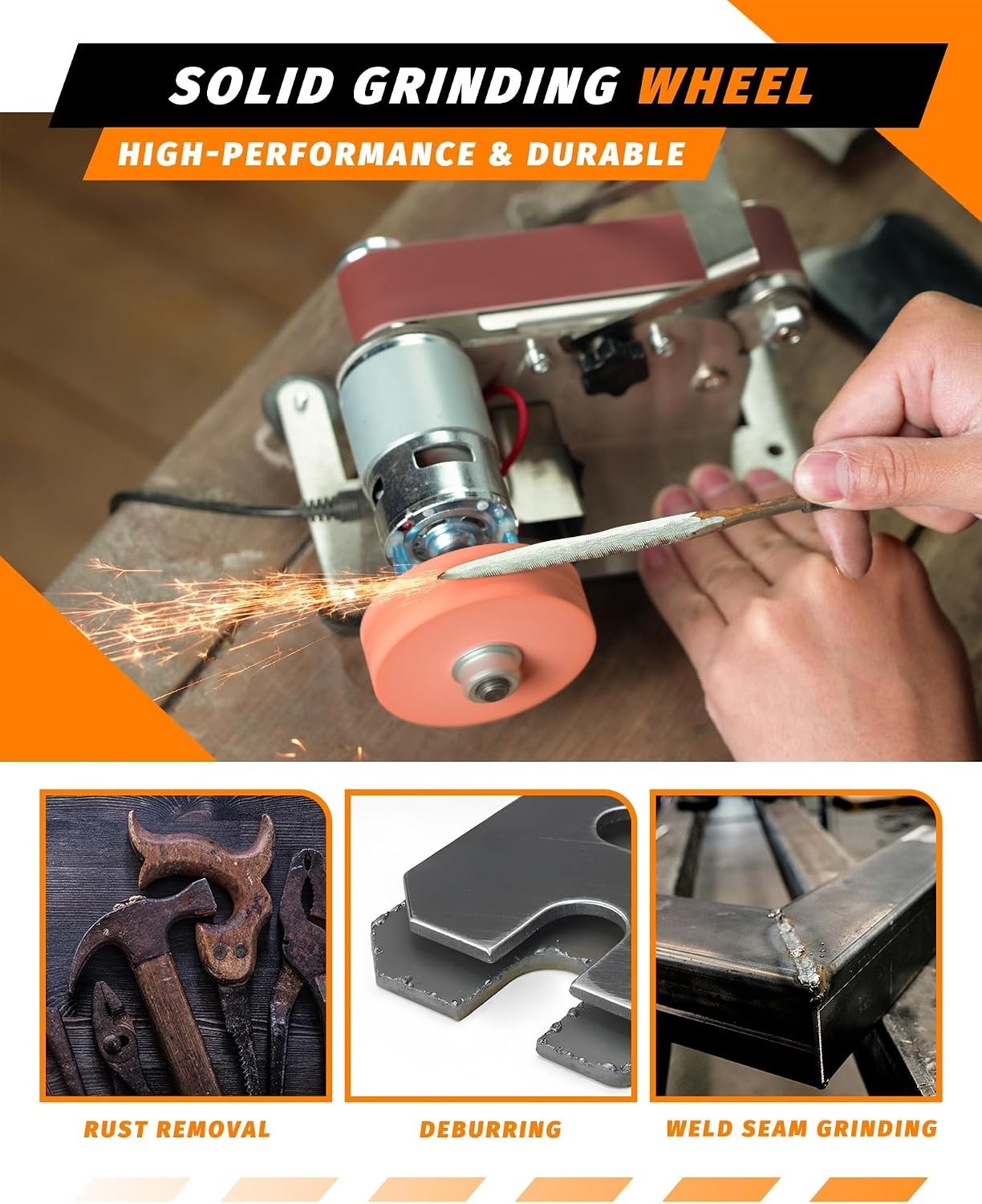 Mini Belt Sander, Electric Small Sander Knife Sharpener, Compact Design .