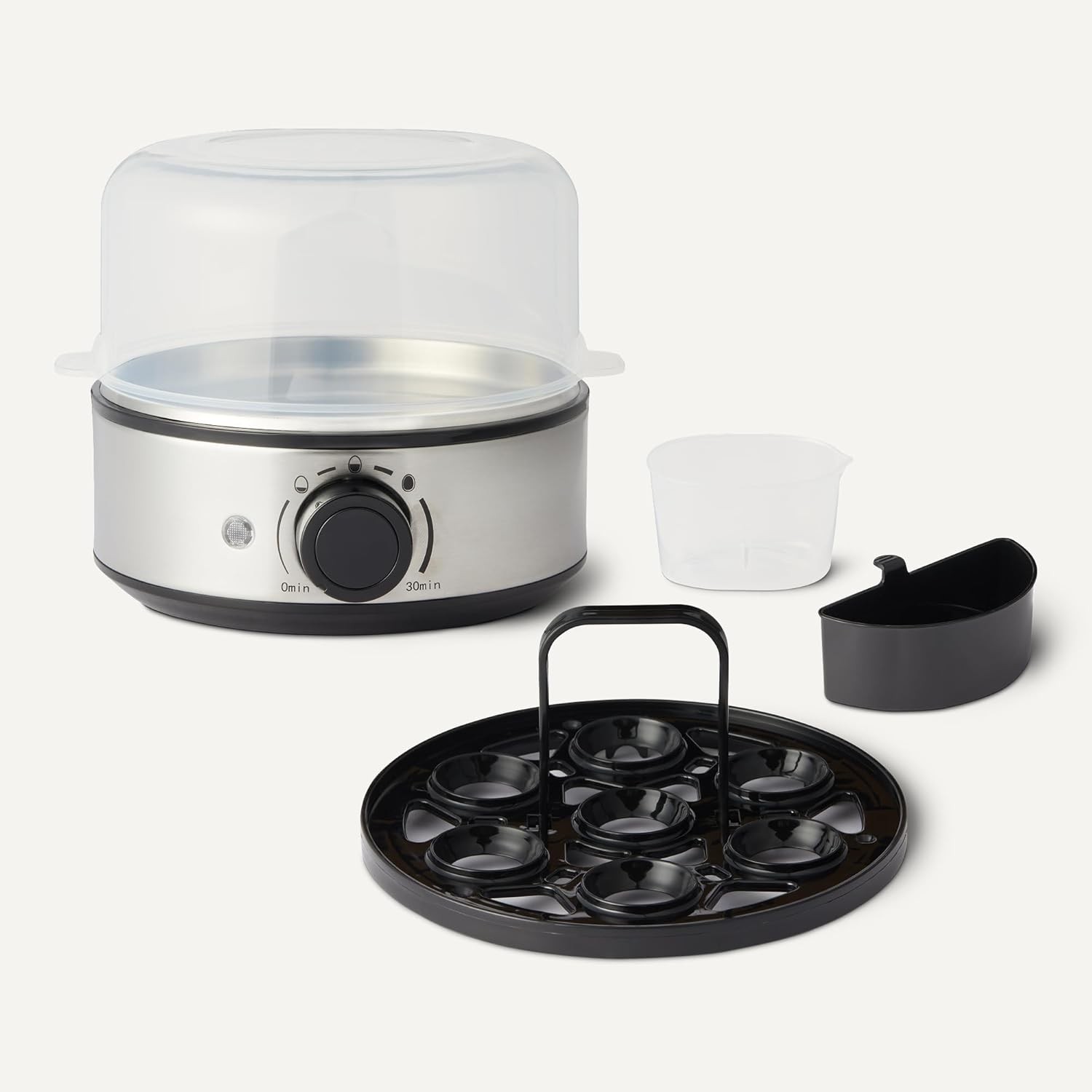 Electric Egg Cooker Hard-Boiled Eggs W/ Auto Shutoff Dishwasher-Safe Parts 7-Egg