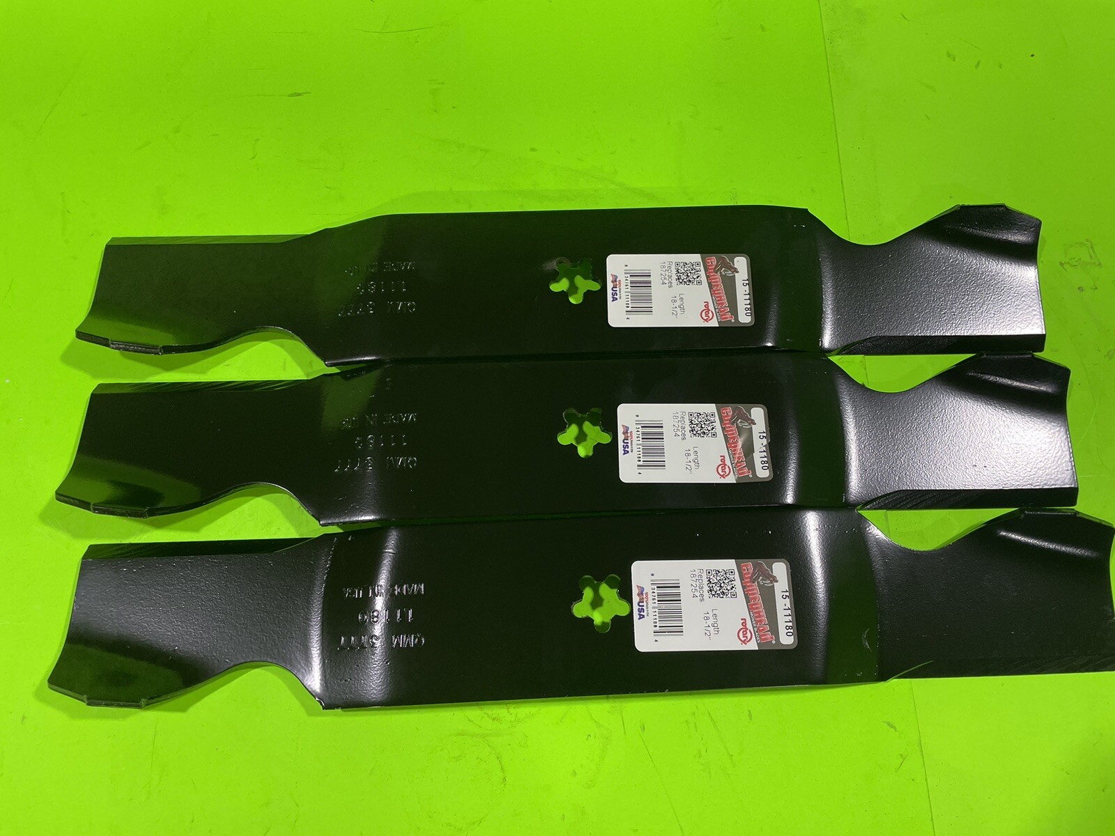 New For Craftsman 54″ Deck 3pk Mower Blades 532187254 187256 594892901