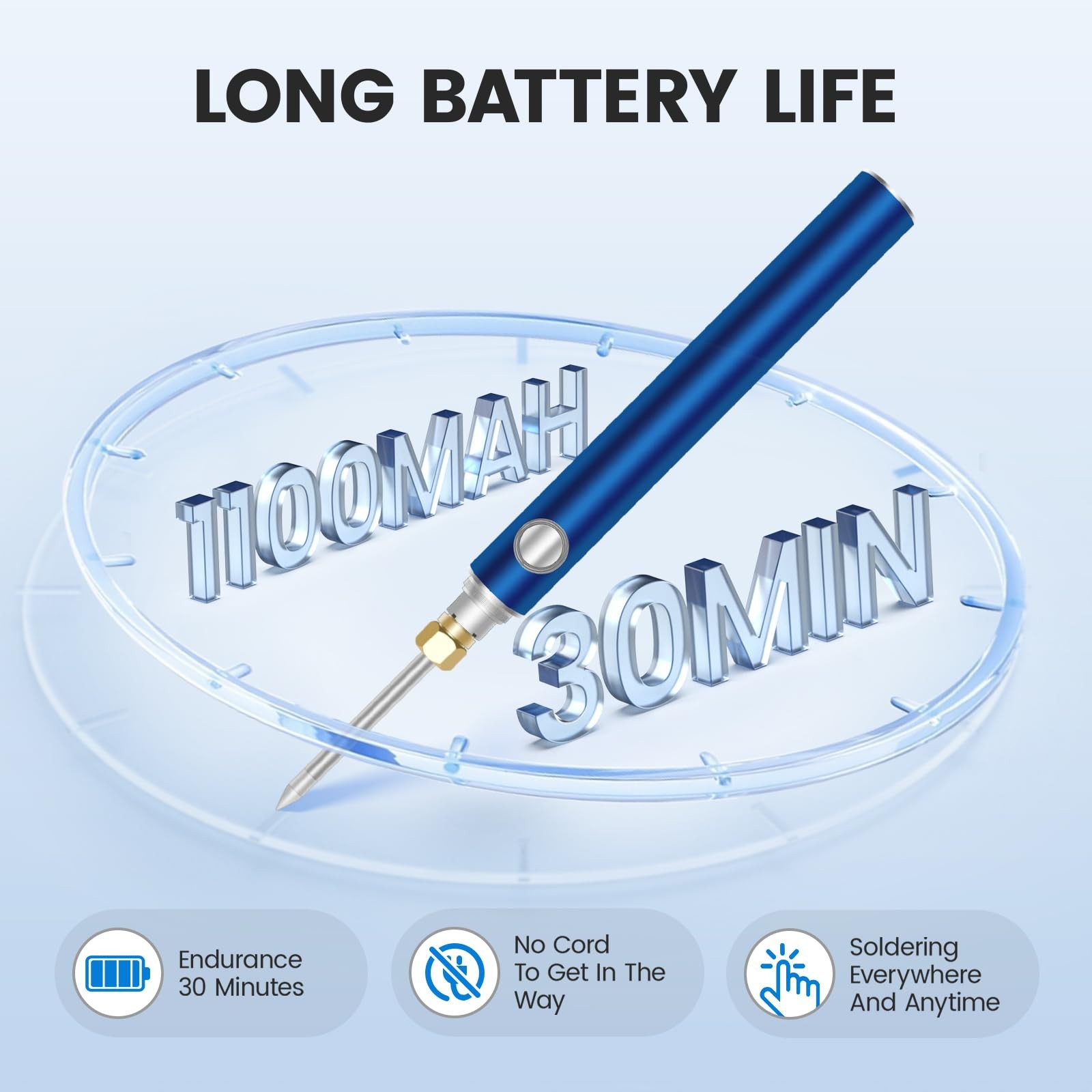 1100mAh Cordless Soldering Iron Kit Wireless Electric Pen Rechargeable Battery