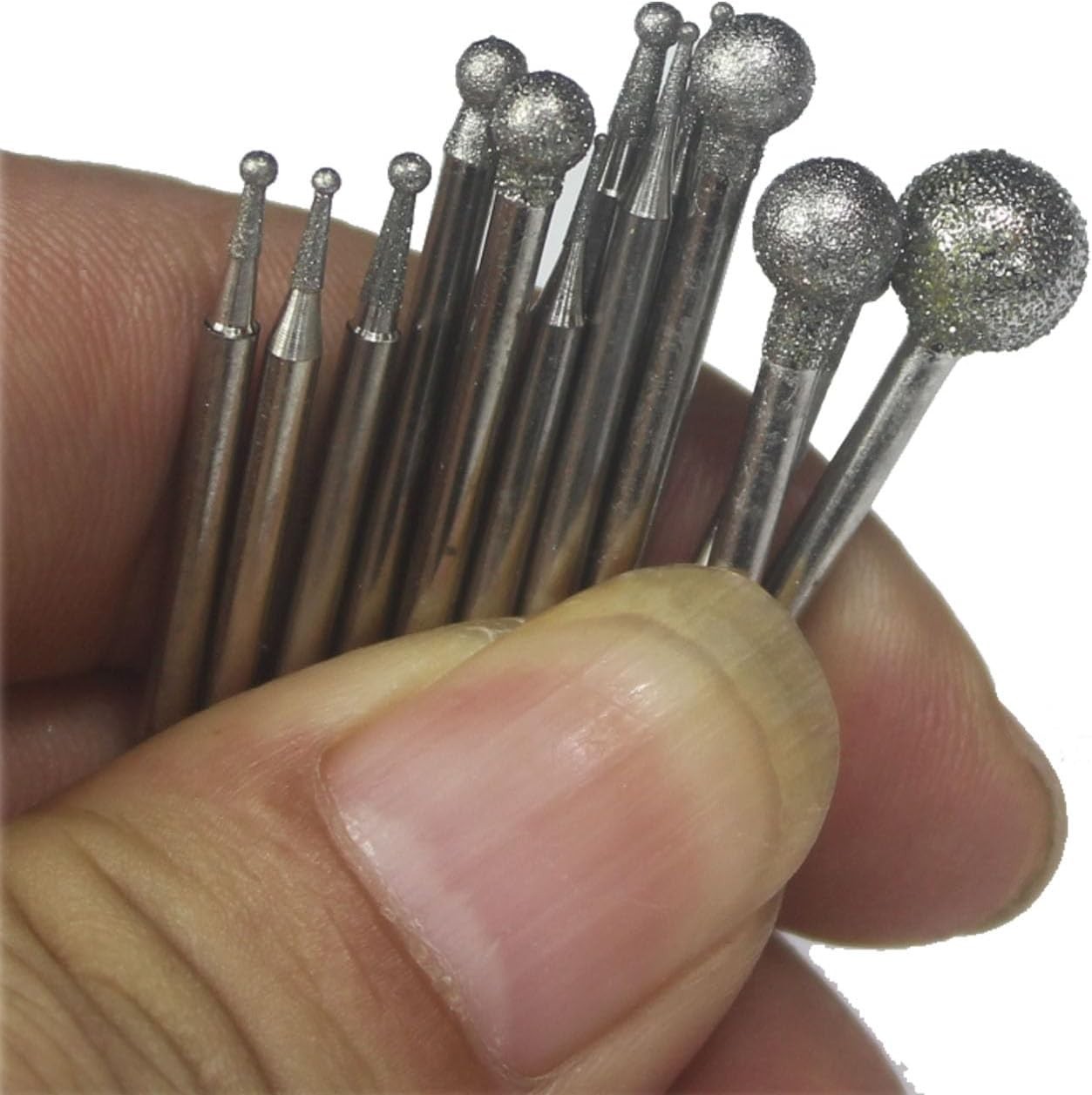 Durable 13 Pcs Diamond Burr Set – Sharp Cutting for Jewelry and Gemstone Work