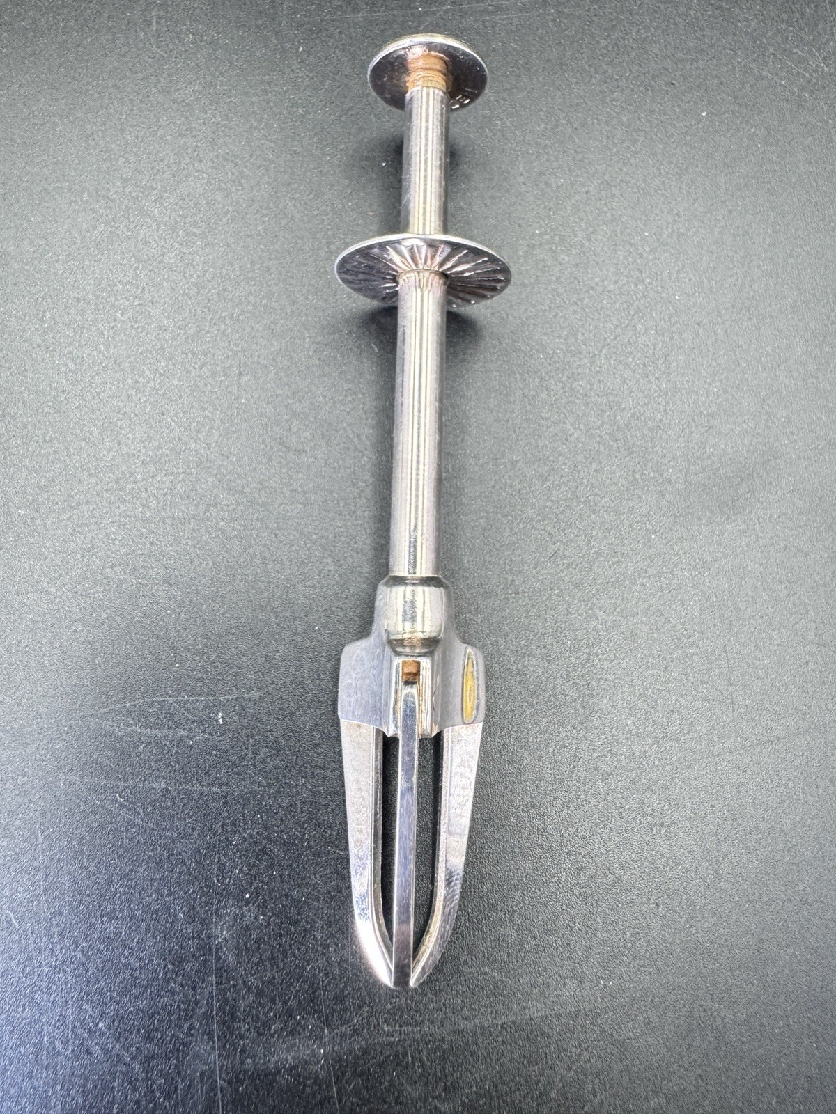 Sweden Mechanical Sugar Cube Olive Tongs Silver Tone Spring Loaded Server