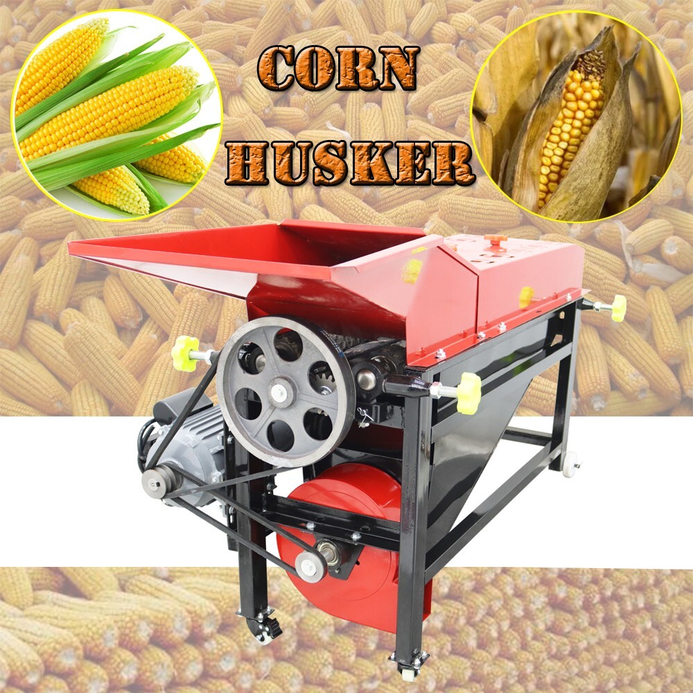1000kg/h Electric Dry &Wet Corn Husker Peeling Machine 220V Corn Sheller 3KW