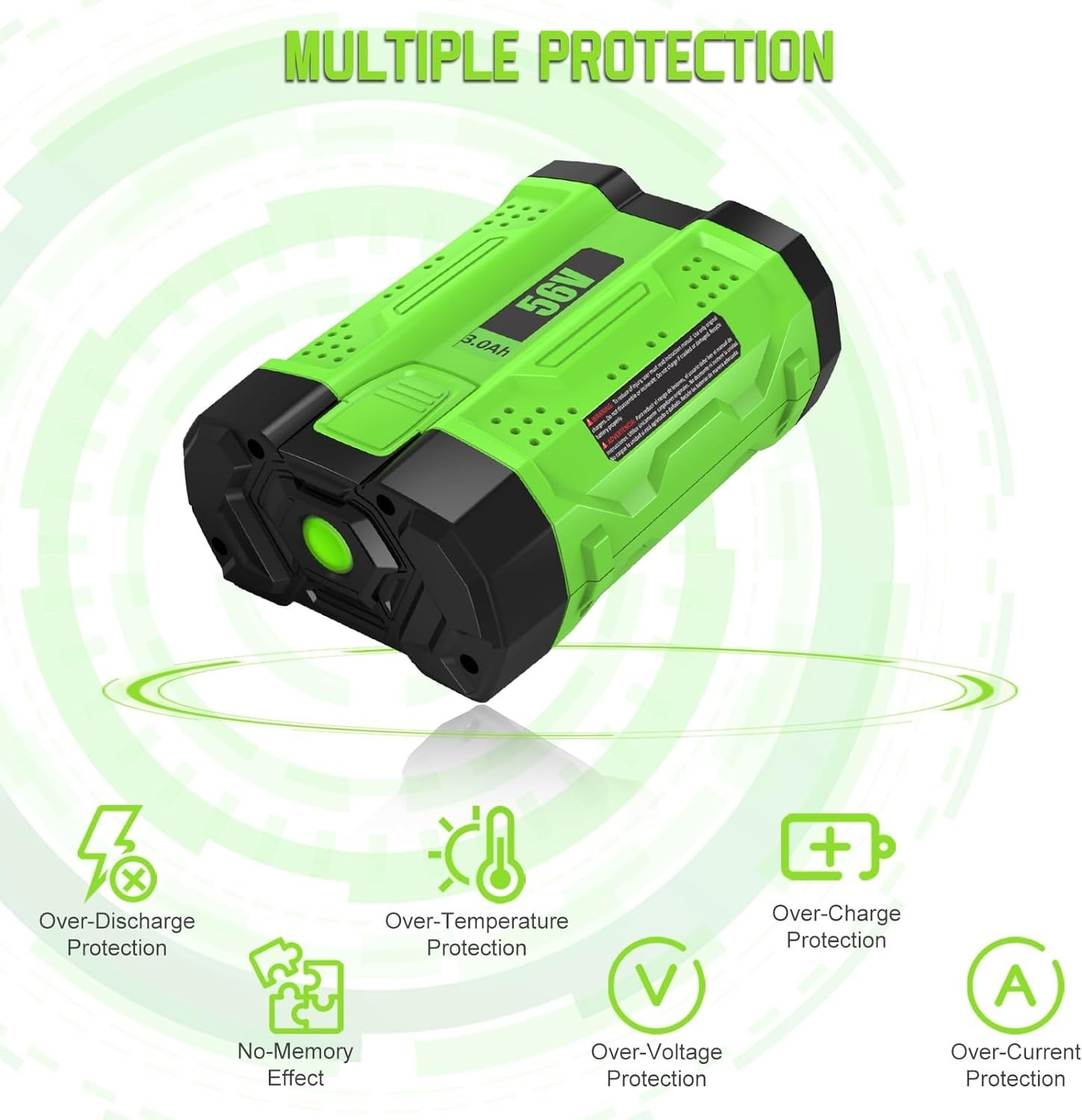 2.5Ah Lithium Battery / Charger For EGO Power+ 56V BA2800 BA2800T BA4200 BA1400