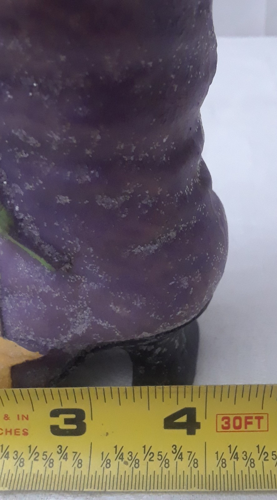 Vintage Happy Halloween Sign Black Cat in a Shoe Figurine 8.5 in