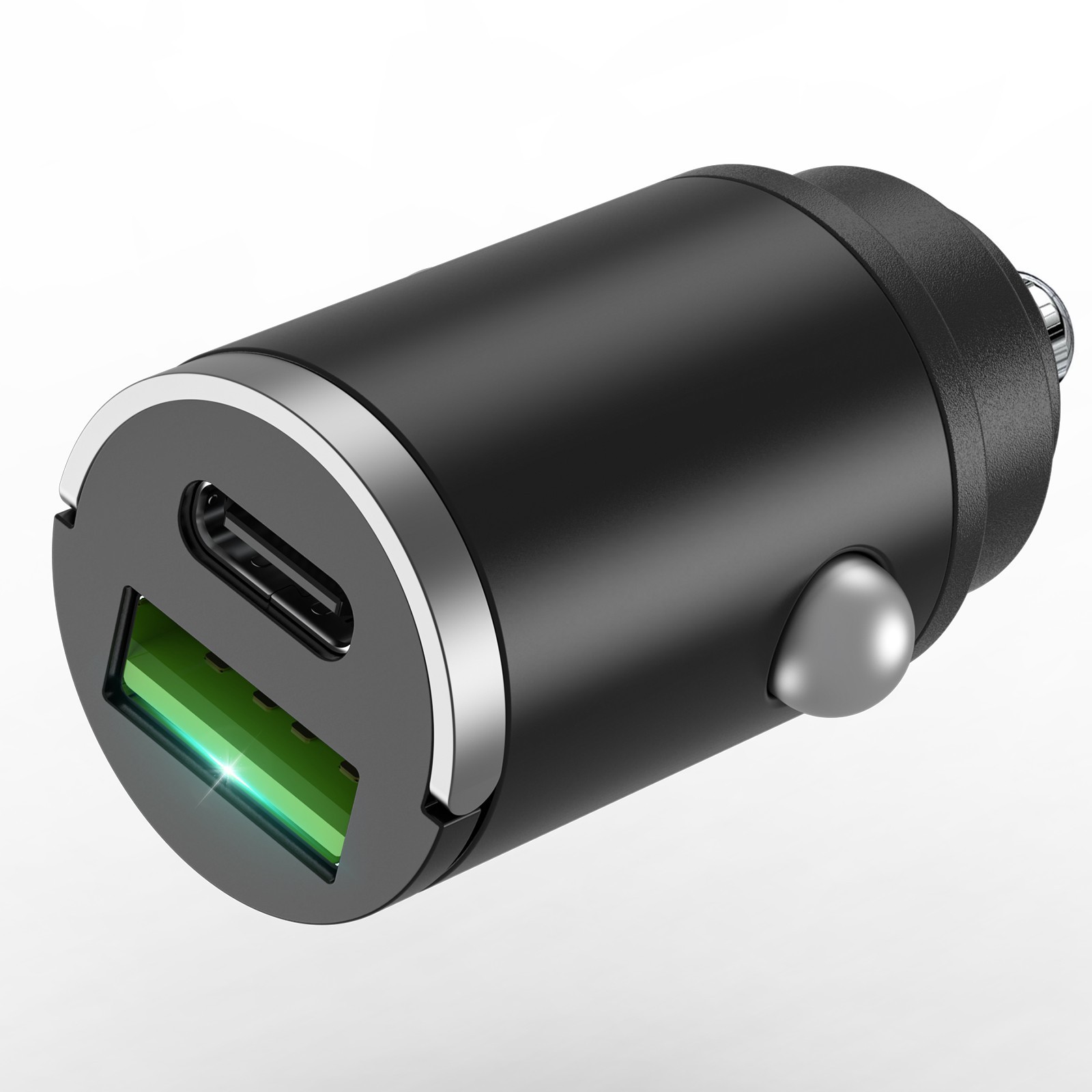 60W Super Fast Car Charger USB C PD 2-in1 Cigarette Lighter Adapter Temp Control