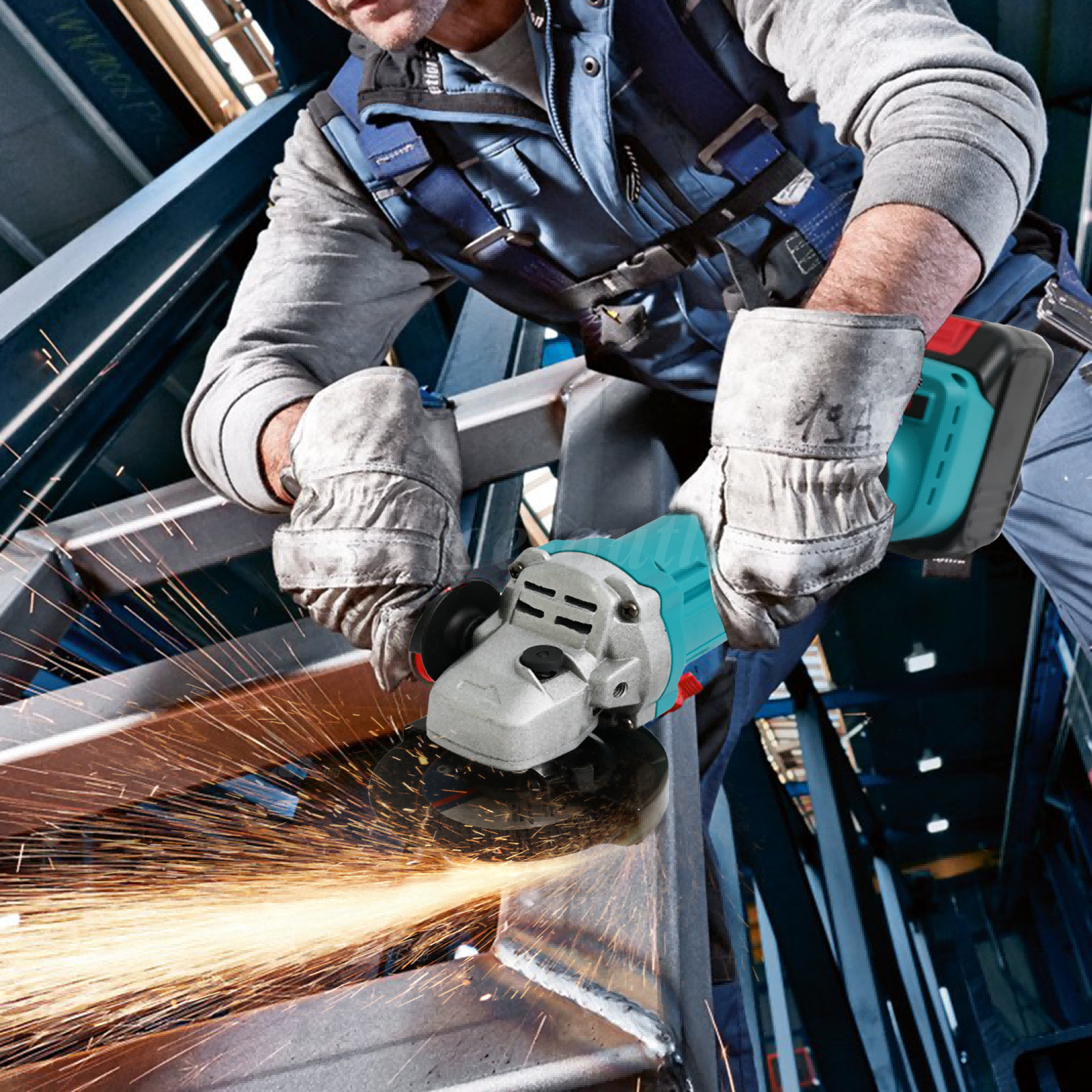 21V Brushless Angle Grinder 4″ Cordless Angle Grinder Kit with 2-1300mah Battery