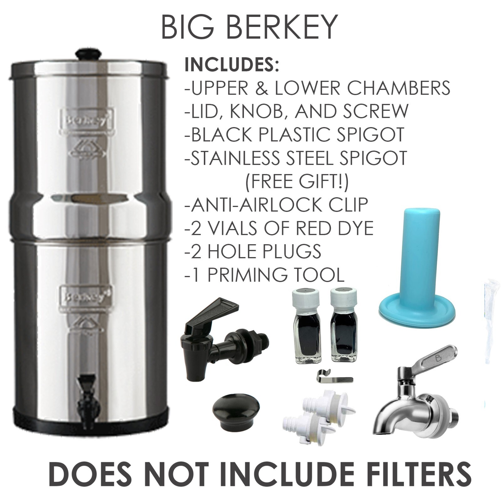 Big Berkey Unit/Housing ONLY- Open Box (Filters NOT included PLEASE READ)