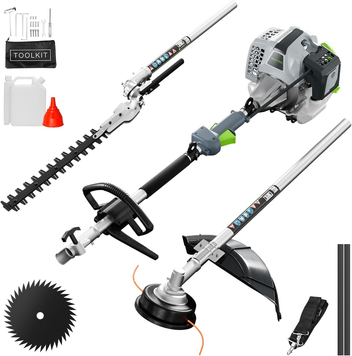 52CC Backpack 6-in-1 Multi-Functional Weed Wacker Gas Powered Hedge Trimmer