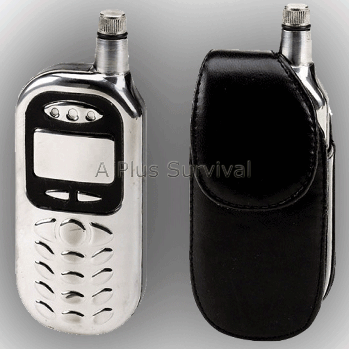 Cell Phone Hip Alcohol Whiskey Fuel Hidden Flask with Case 4 oz Stainless Steel