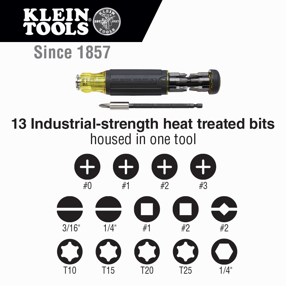 Klein Tool 14-in-1 Magnetic Multi-Bit Adjustable Length Screwdriver 32303
