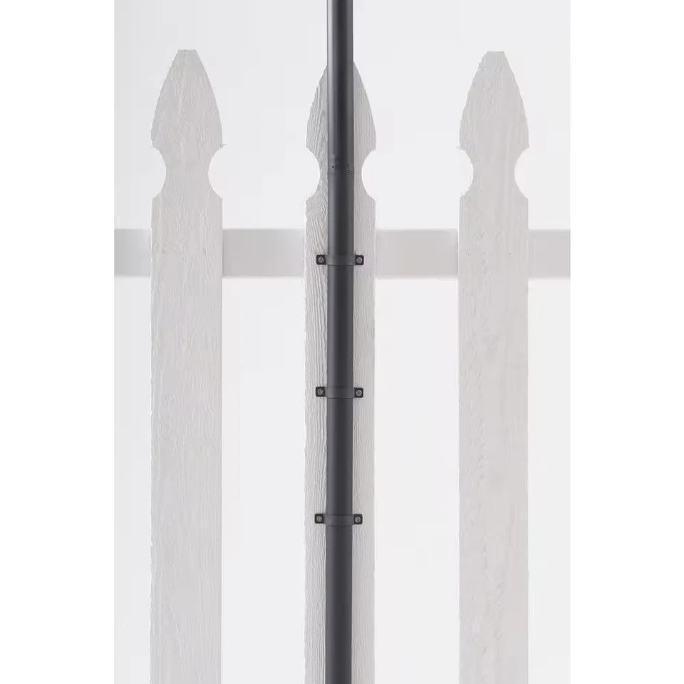 Hampton Bay 9.8 ft. String Light Pole in Black (1-Pack)