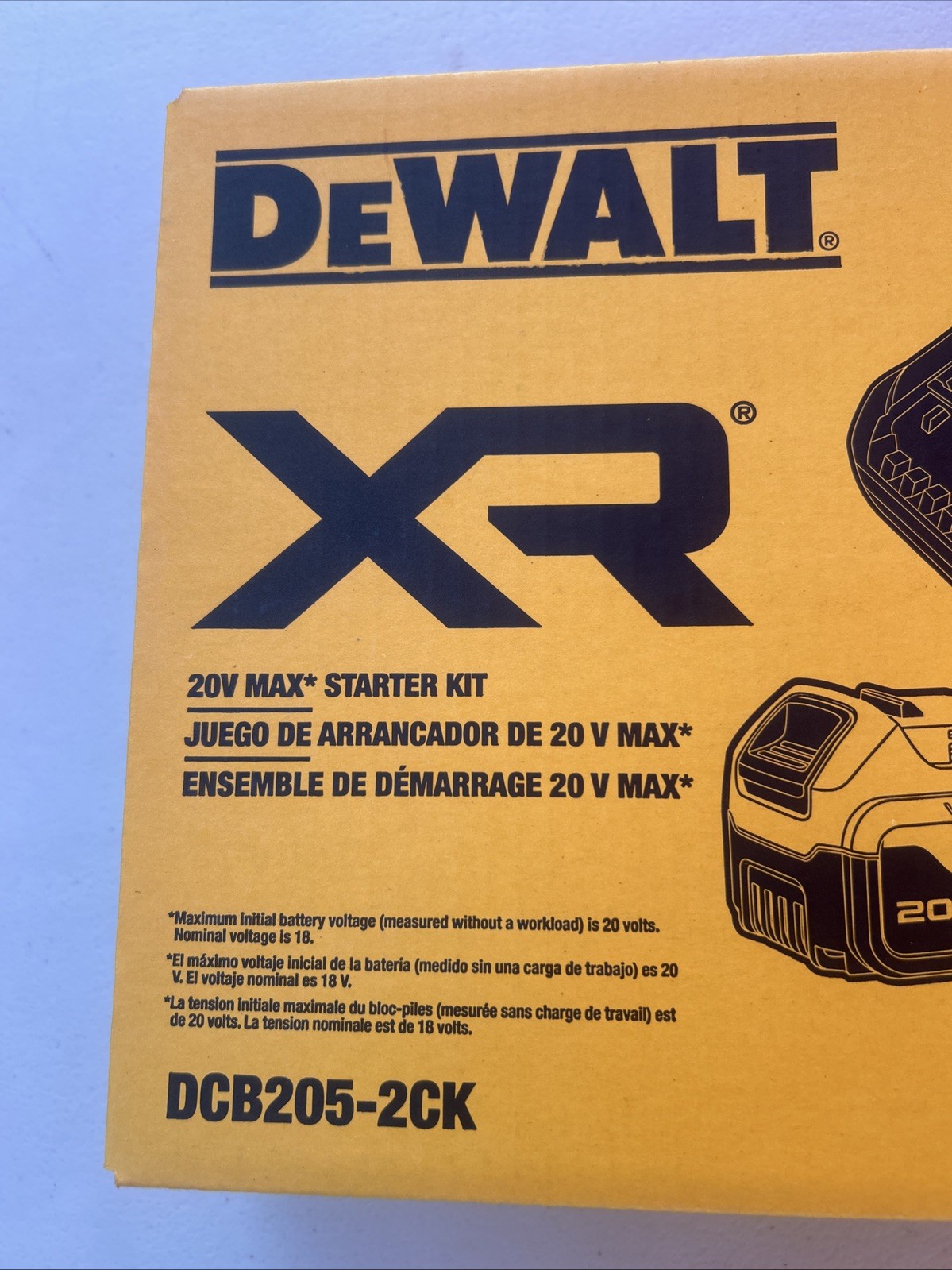 Dewalt 20V DCB205-2CK Starter Kit DCB205 5.0 Batteries, Charger AND Bag NEW