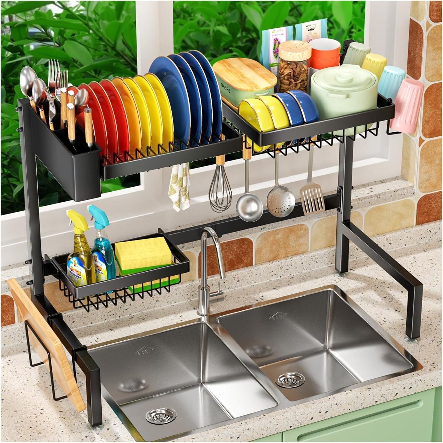 Dish Drying Rack Large Over The Sink Dish Drainer Drying Rack Kitchen Organizers