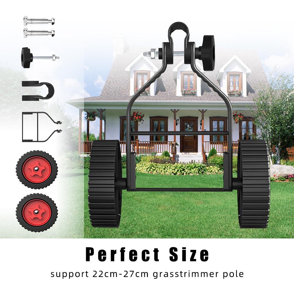Universal Grass Rope Trimmer Weeder Stabilizing Adjustable Support Wheel Set NEW
