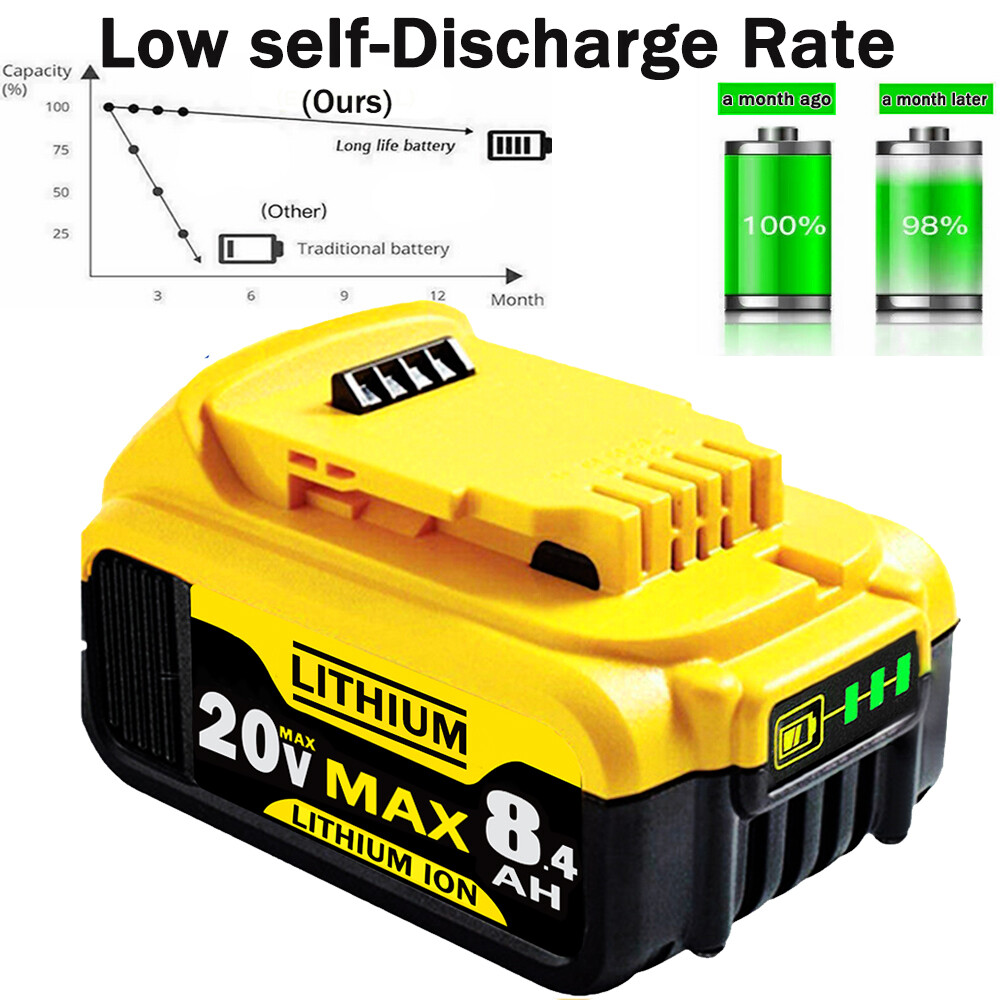 2Pack 8000mAh Lithium Battery For DeWalt 20 Volt Max 8.0AH DCB205 DCB206 DCB200