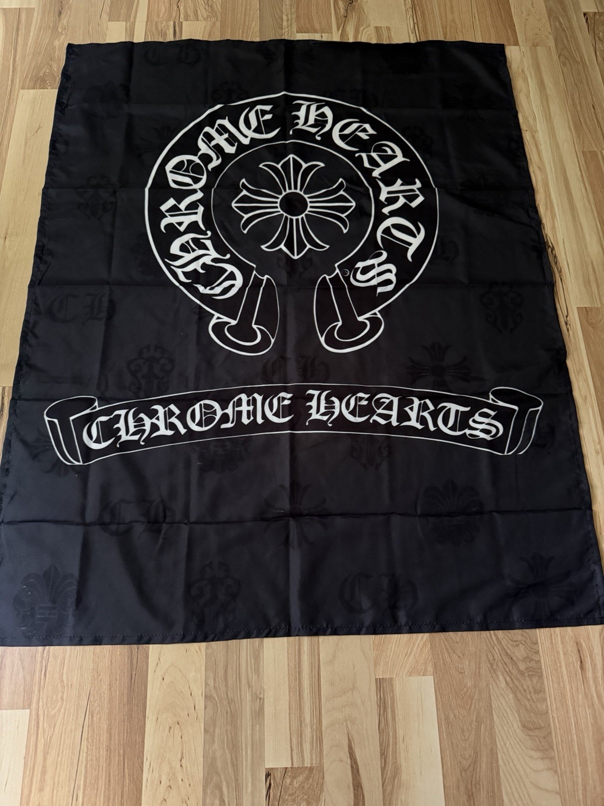 Chrome Hearts Black Horseshoe Wall Tapestry 29in x 37in (Brand New)