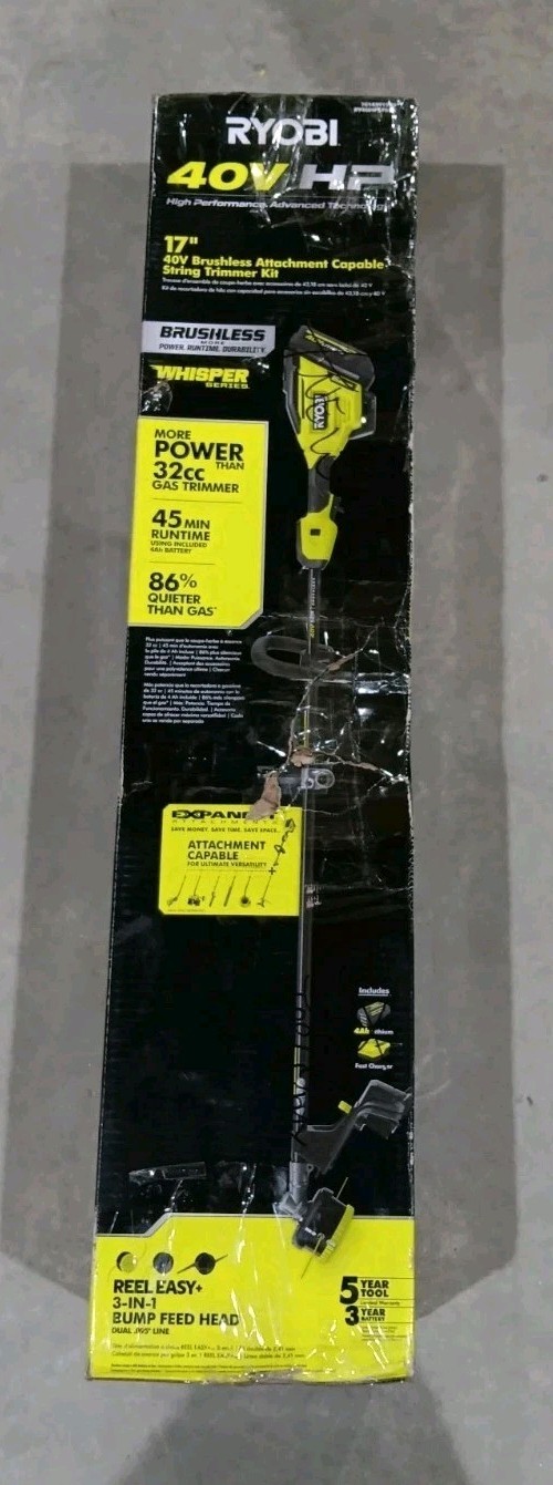 RYOBI 40V HP Brushless 17” String Trimmer Kit (RY40HPST02K) – Tool Only, NEW!