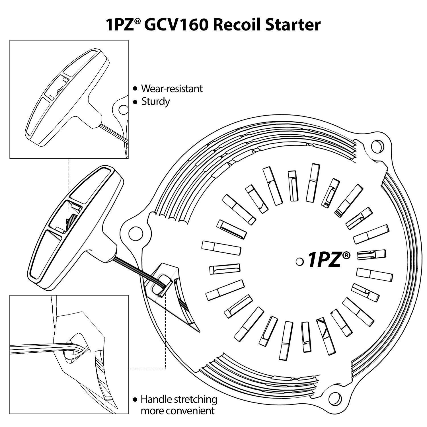 Recoil Starter Pull Start for Craftsman 75291 37491 37060 Pressure Washer Mower