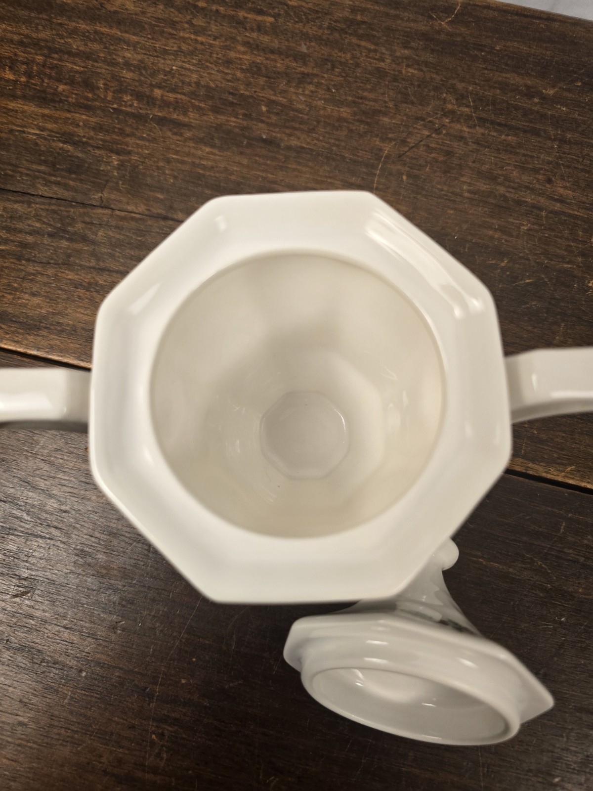 3pc VTG Nikko Classic Collection Ironstone Christmas Octagon Sugar & Creamer/Lid