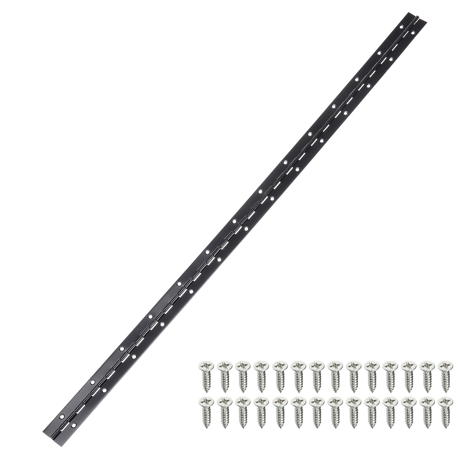 Black 30 x 1.2 Inch Stainless Steel Piano Hinge Continuous Hinge