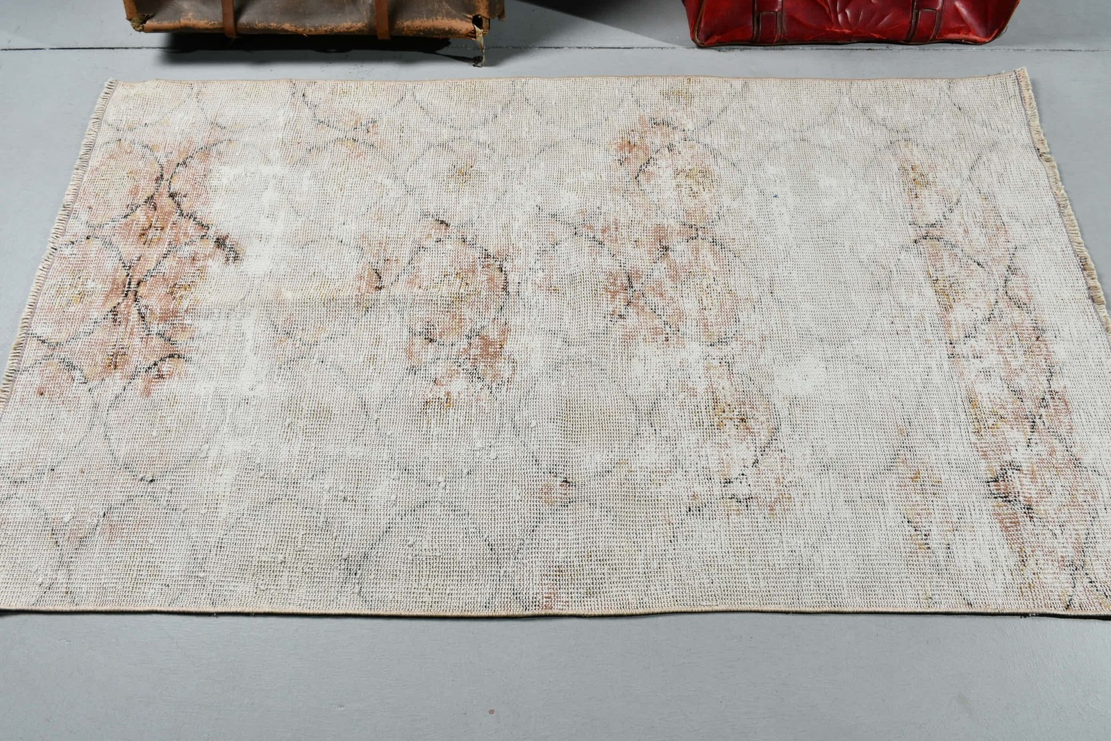 3,4×5,9 ft Vintage Rug, Rug, White Oriental Rug Wool