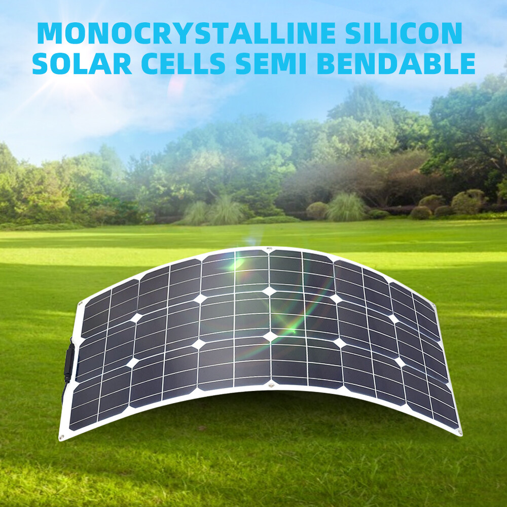 300W Watt Flexible Solar Panel Portable Mono RV Camping Battery Charge Boat 12V