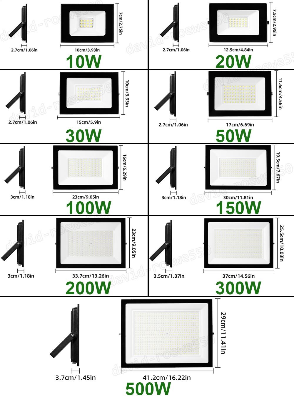 LED Flood Light 10W-500W Watt Spotlight Security Yard Garden Outdoor IP66 Lamps