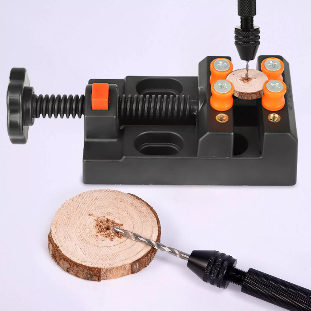 60X Mini Micro Hand Drill Bits Set Small Manual Keyless Chuck Pin Vise Rotary