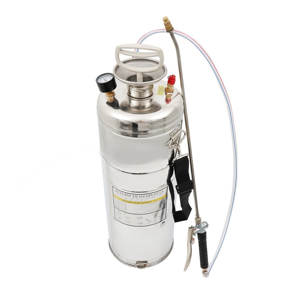 Stainless Steel Sprayer 1/1.5/2/3/3.5 Gal Hand-Pump Sprayer with Reinforced Hose