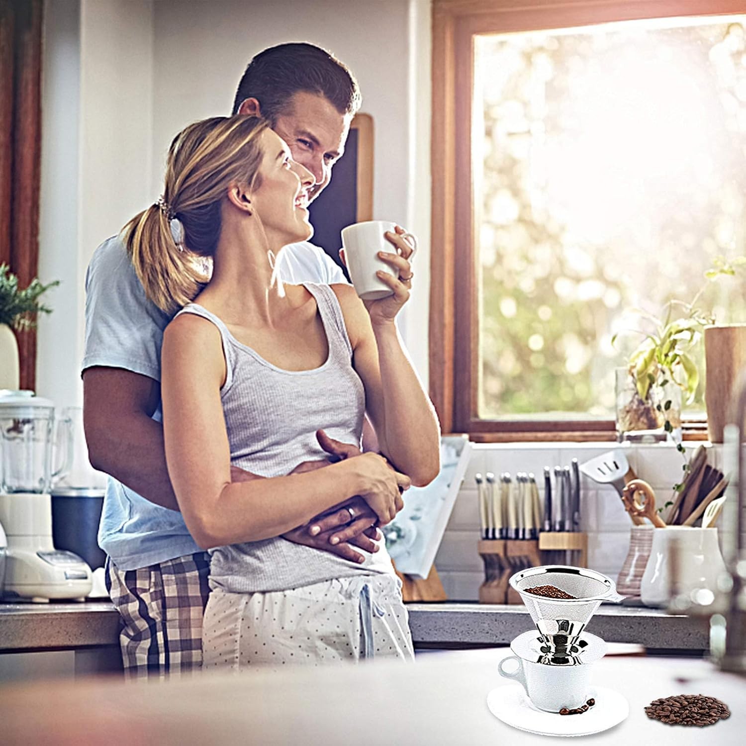 Versatile Stainless Steel Coffee Maker – Reusable, Easy Clean, Ideal for Home