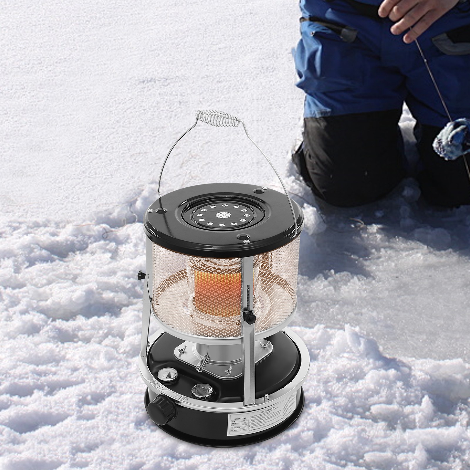 4.6L/1.22 Gal Outdoor Camping Kerosene Heater Portable Kerosene Stove 2600W NEW