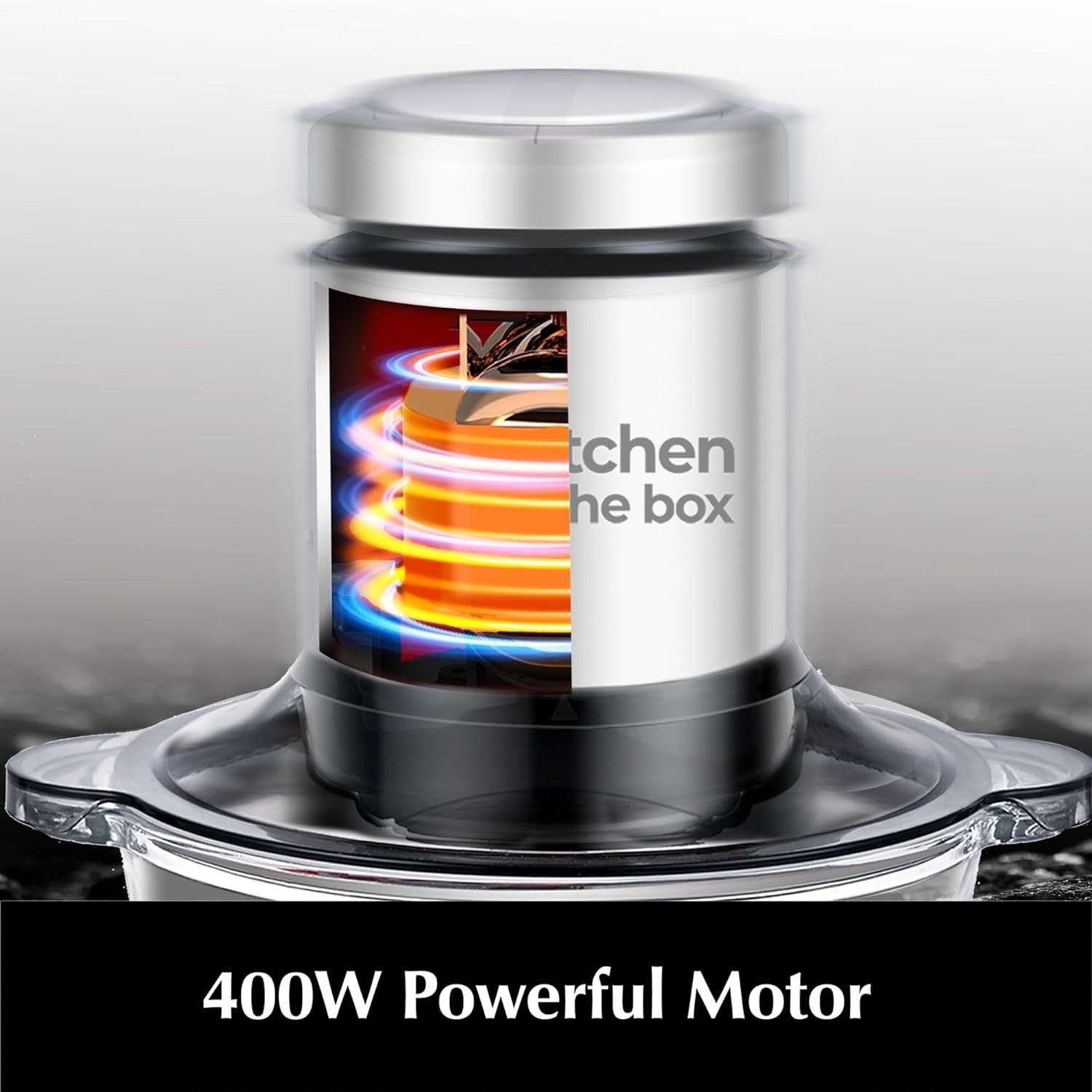 400W Chopper & Grinder – Easy Clean with Dishwasher-Safe Parts & Non-Slip Base