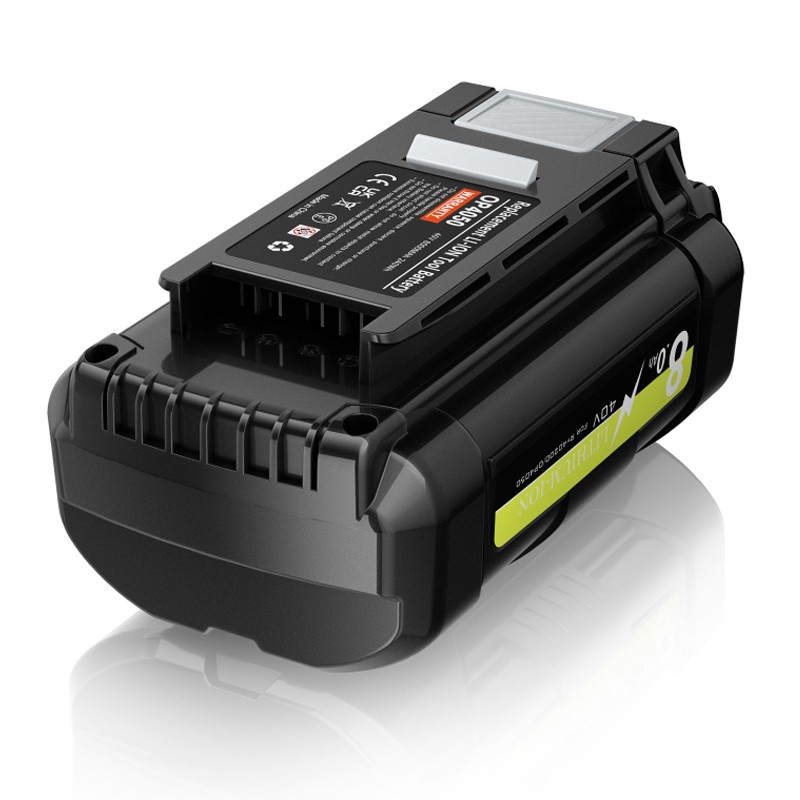 8.0Ah Battery 40 Volt for Ryobi 40V Lithium OP40602 Battery with LED / Charger