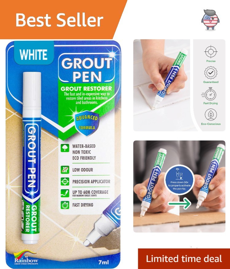 5mm Tip Grout Pen – Refresh Your Tile with Easy-to-Use Waterproof Colorant
