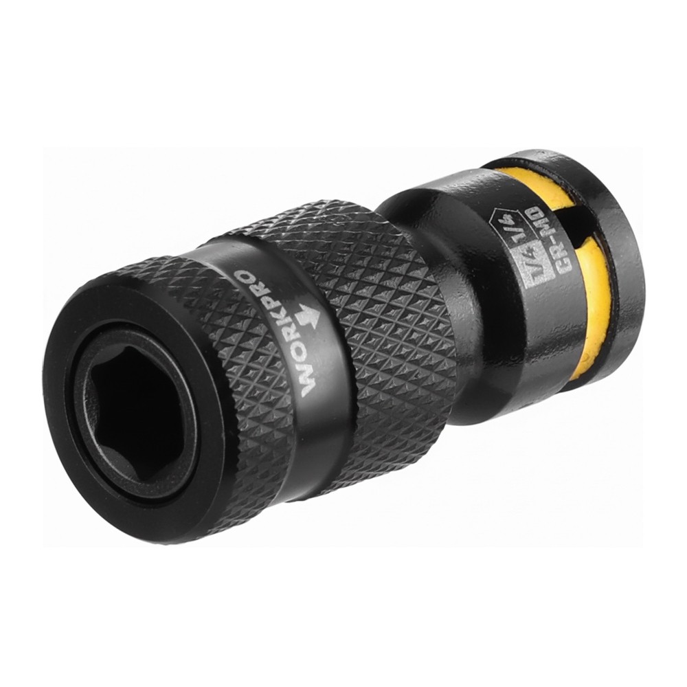 WORKPRO 1/4″ Square to 1/4-in Hex Quick Release Impact Socket Adapter Bit Holder