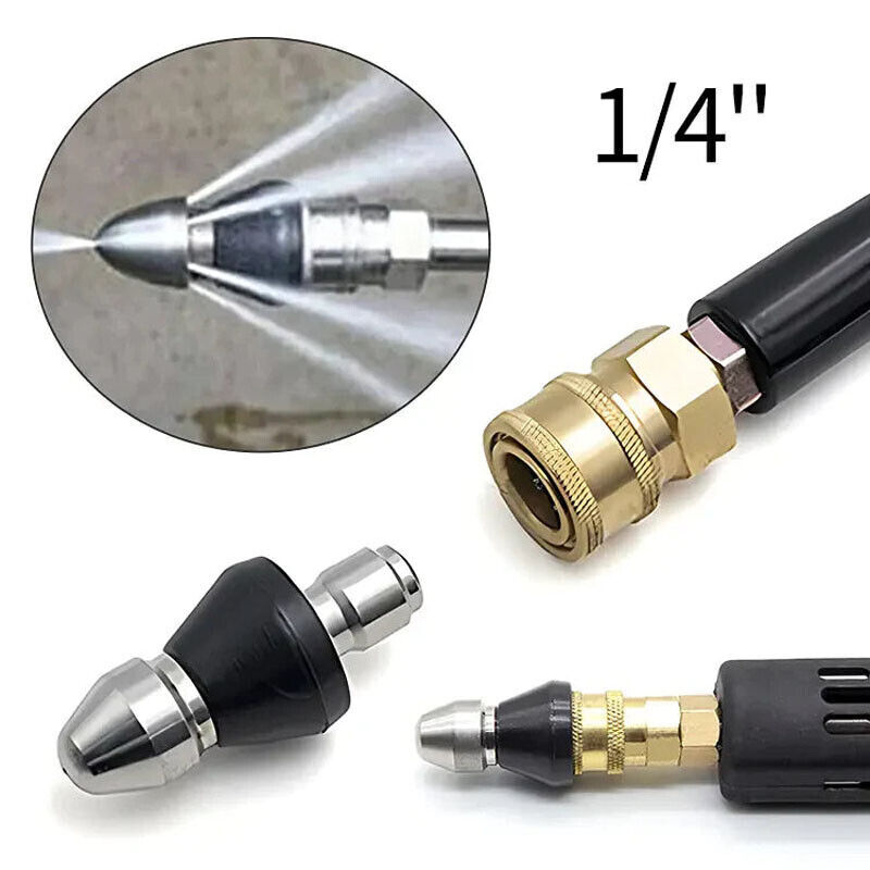 Sewer Cleaning Tool High-pressure Nozzle 5000psi Pipe Cleaner 1/4″ Connector USA